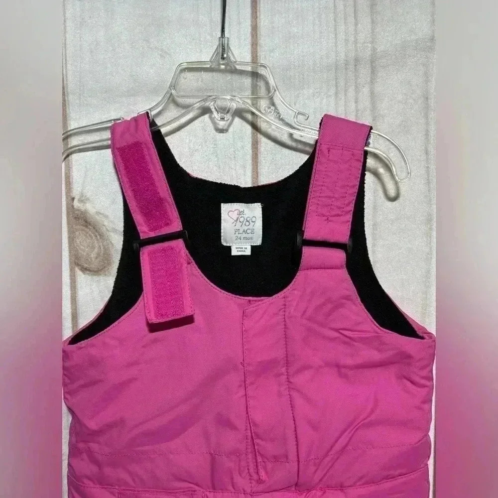 The Childrens Place Little‎ Girls Snow Pants Thermolite Pink Size 24m - Picture 4 of 5